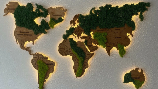 Причини для купівлі дерев'яної карти світу на стіну в Інтернеті